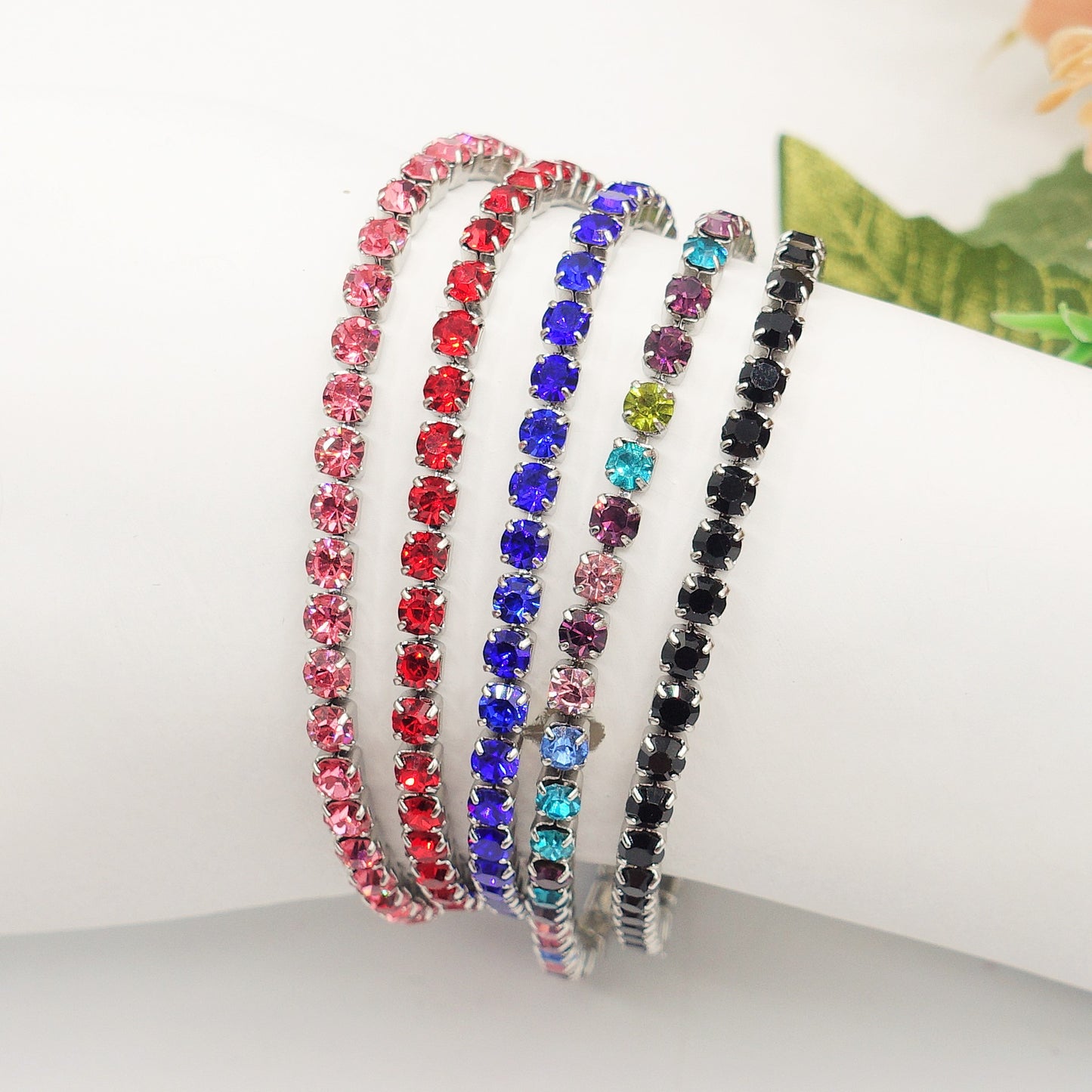 VEGAS ~ Bracciale tennis ACCIAIO INOSSIDABILE regolabile
