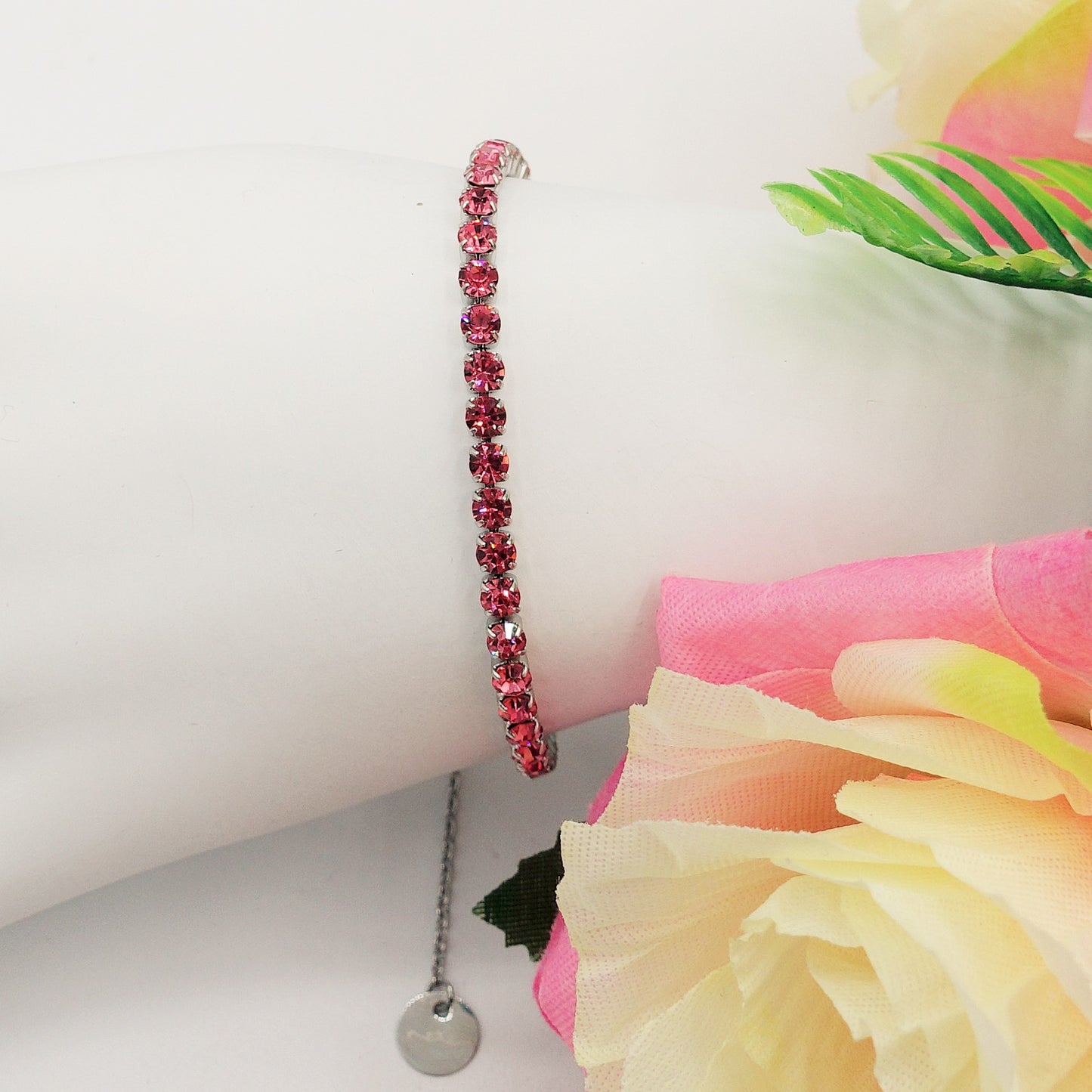 VEGAS SET colours - ACCIAIO INOSSIDABILE- set choker e bracciale tennis in cubic zirconia