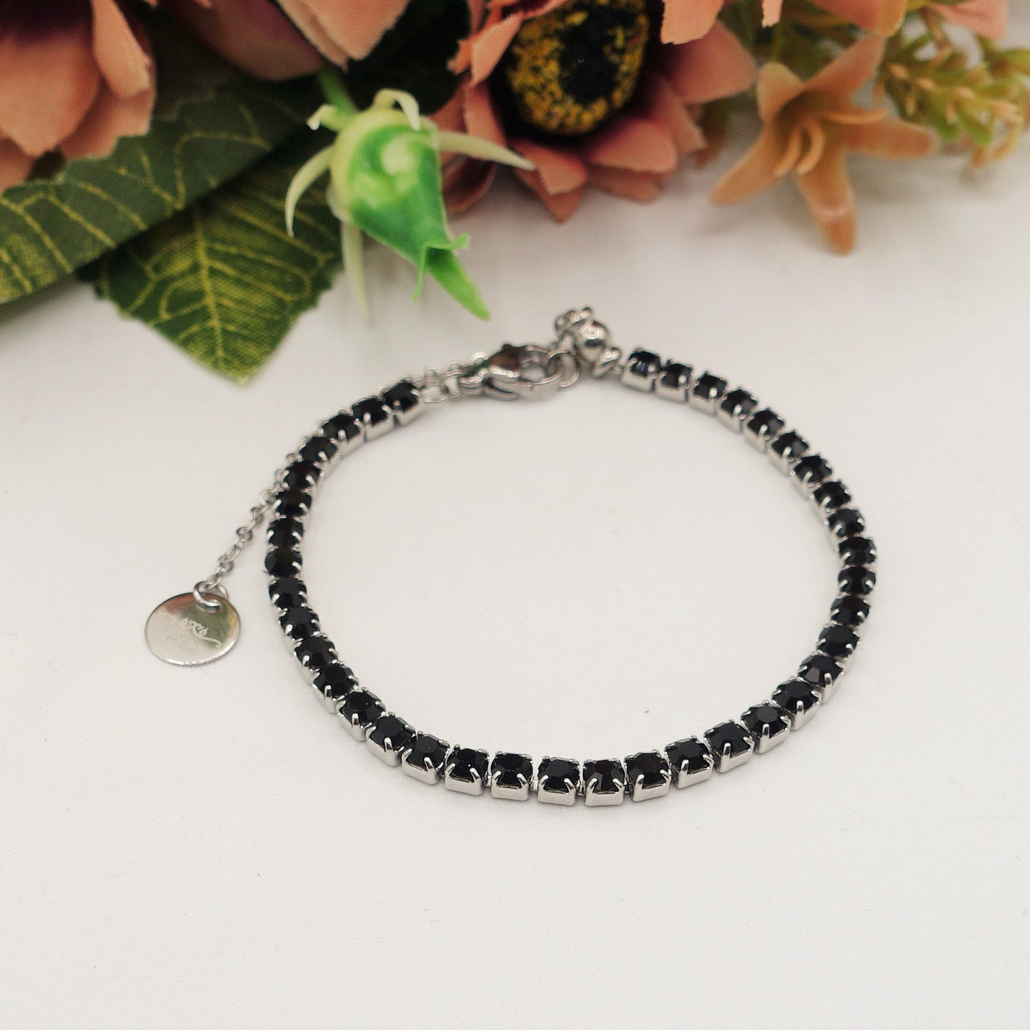 VEGAS ~ Bracciale tennis ACCIAIO INOSSIDABILE regolabile