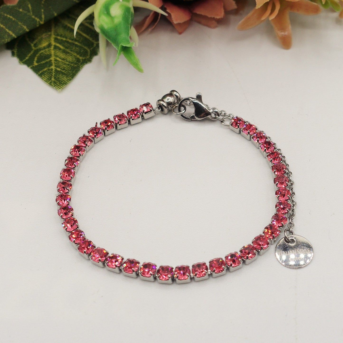 VEGAS ~ Bracciale tennis ACCIAIO INOSSIDABILE regolabile