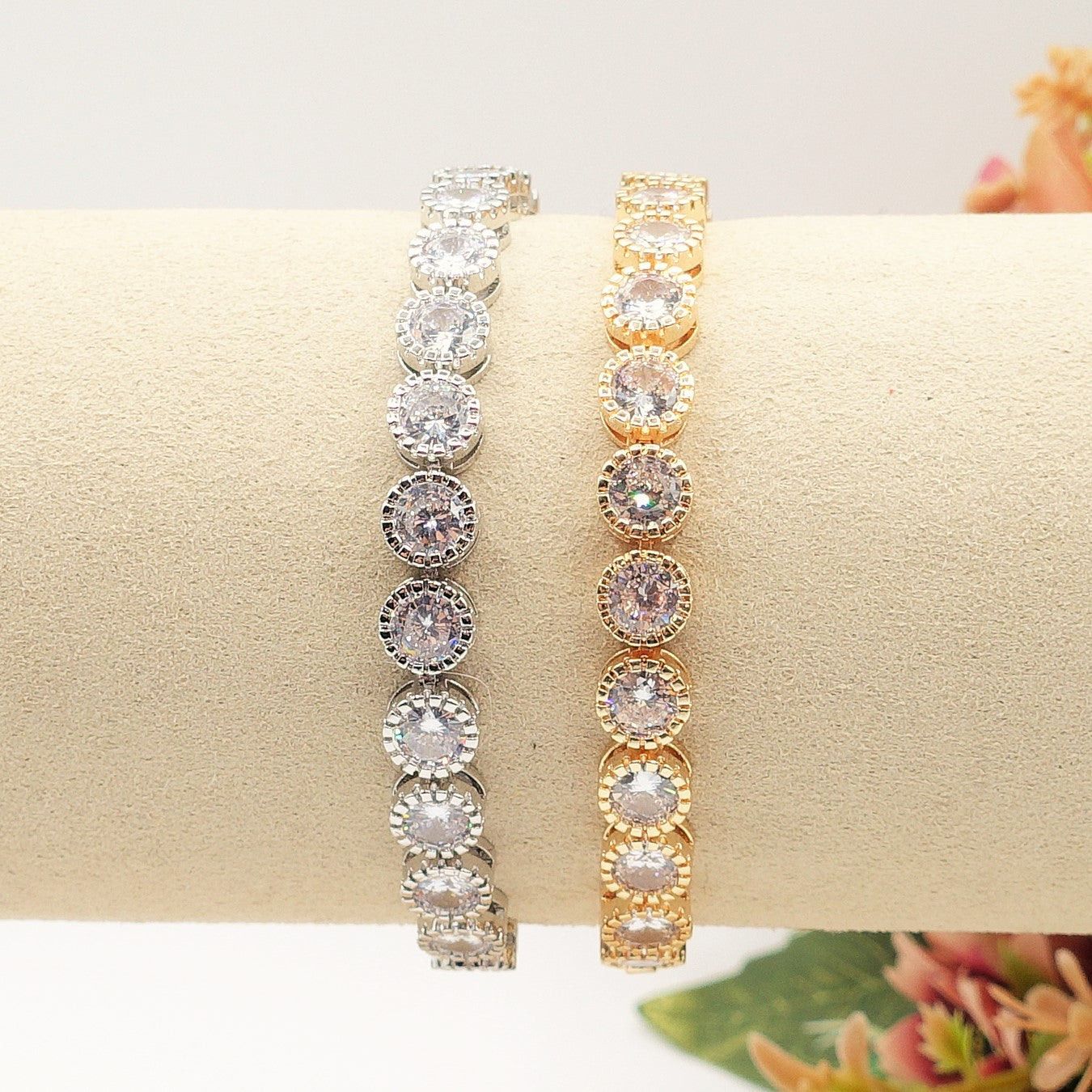 DELILAH - Bracciale Tennis con Cubic Zirconia rotondo