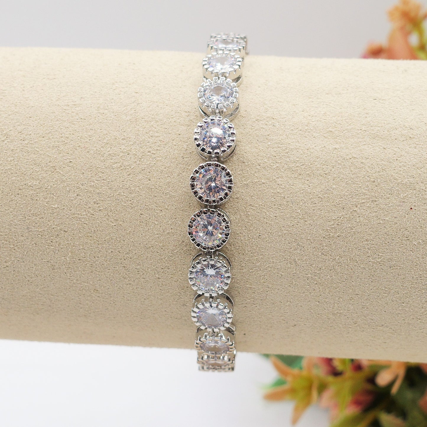 DELILAH - Bracciale Tennis con Cubic Zirconia rotondo