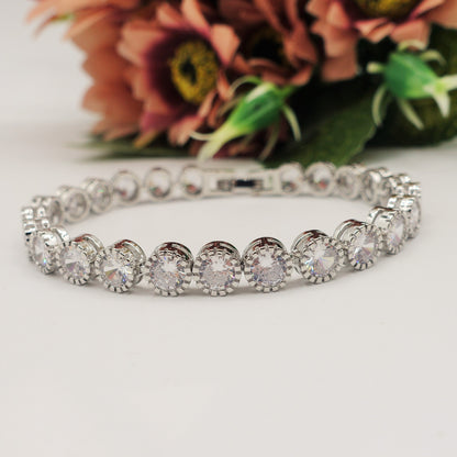 DELILAH - Bracciale Tennis con Cubic Zirconia rotondo