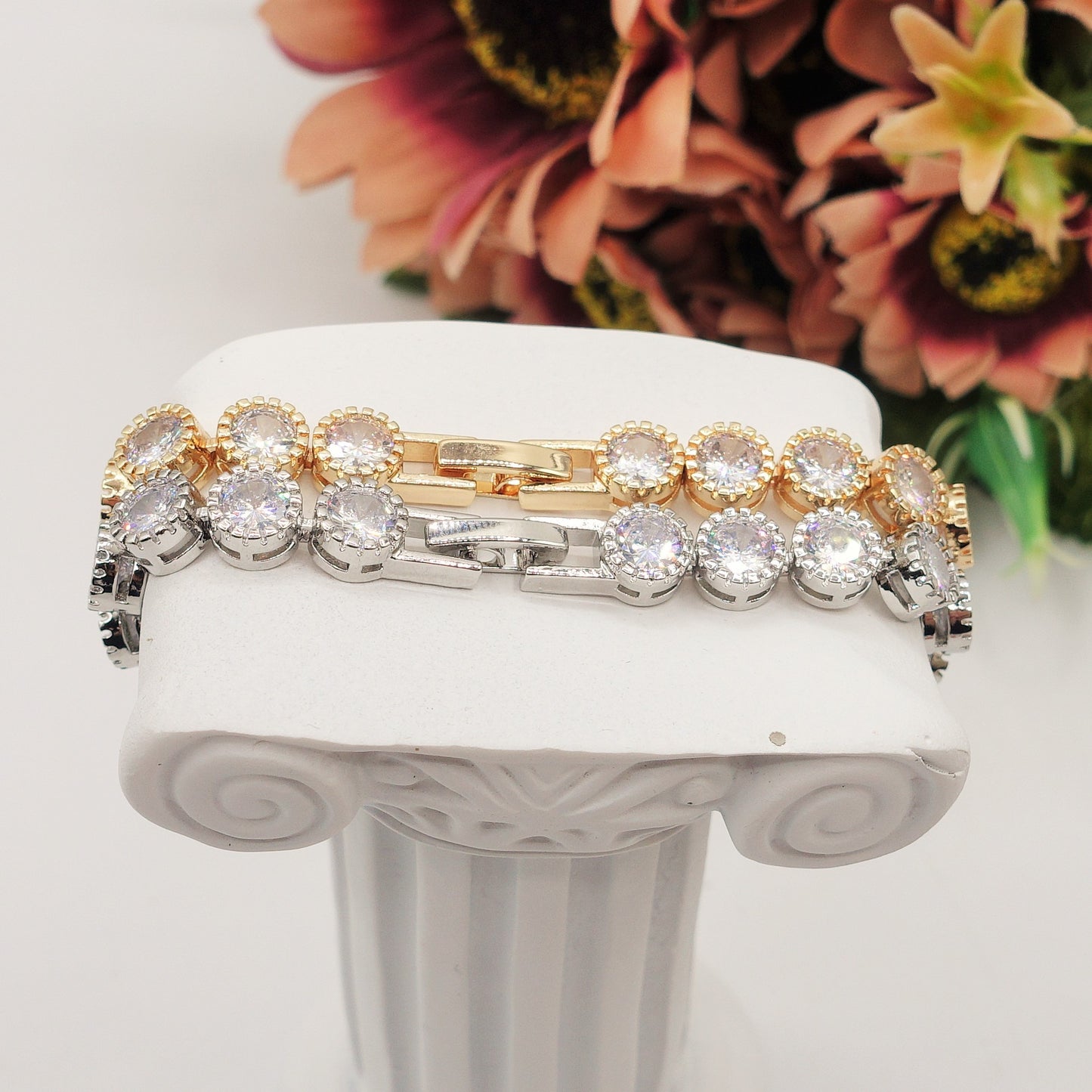 DELILAH - Bracciale Tennis con Cubic Zirconia rotondo