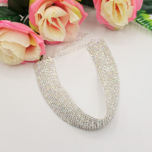 ALASKA 10 fili ~ Tennis Choker  girocollo in cubic zirconia