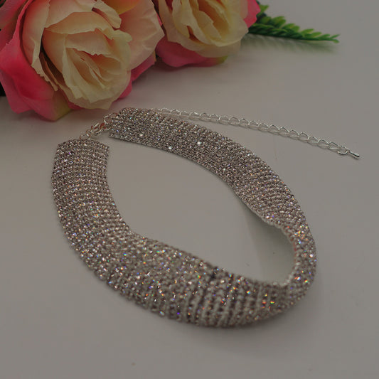 ALASKA 8 fili ~ Tennis Choker  girocollo in cubic zirconia