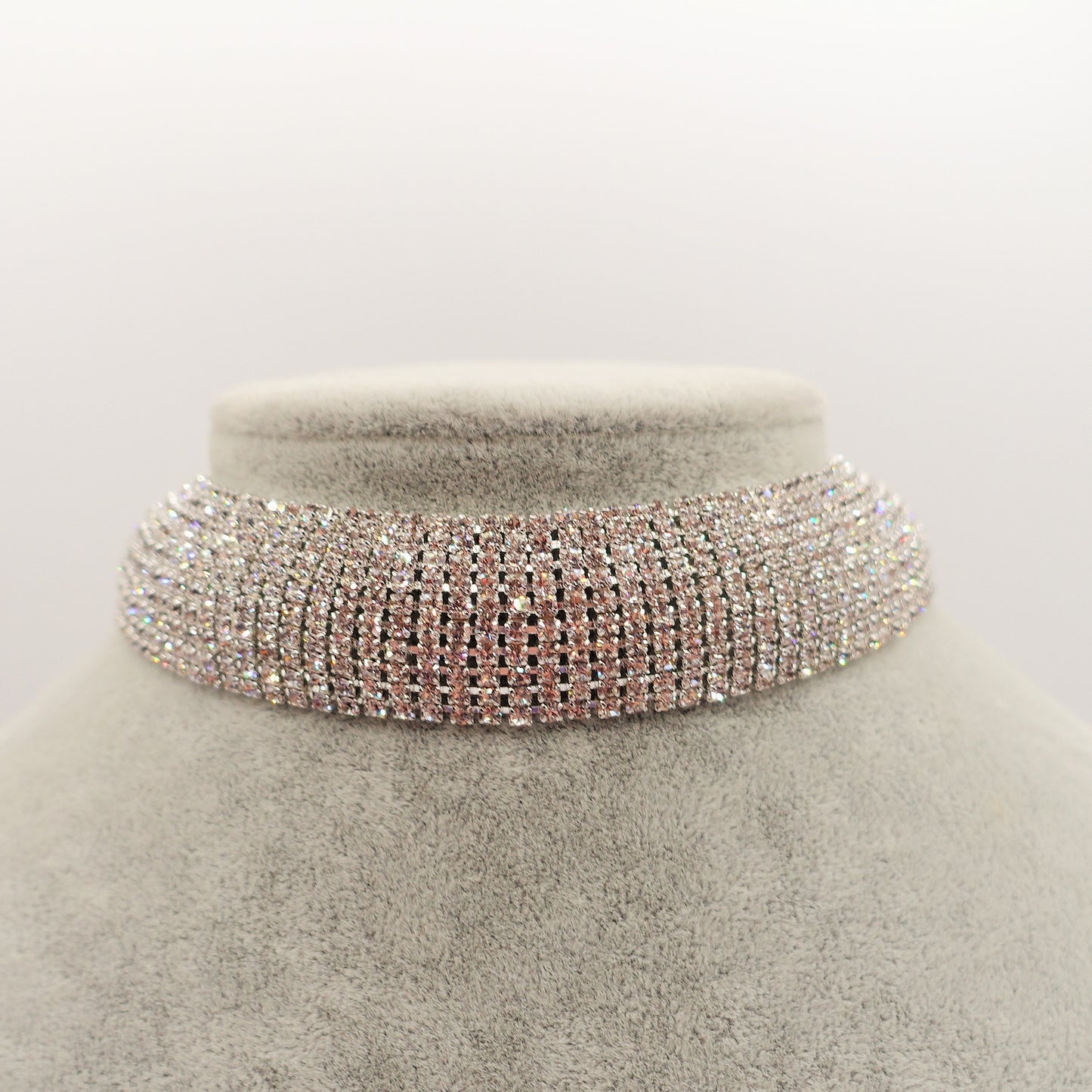 ALASKA 8 fili ~ Tennis Choker  girocollo in cubic zirconia