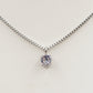SOLITARIO - ACCIAIO INOSSIDABILE- collana con pendente solitario in cubic zirconia