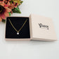 SOLITARIO - ACCIAIO INOSSIDABILE- collana con pendente solitario in cubic zirconia