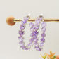 CHERIE RAINBOW - Big hoops xl- orecchini a cerchio con cubic zirconia a forma di cuore
