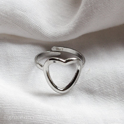 GISELLE ~ ACCIAIO INOSSIDABILE anello a cuore