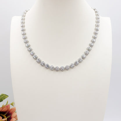 DELILAH Collier Tennis - Collana con Cubic Zirconia rotondi