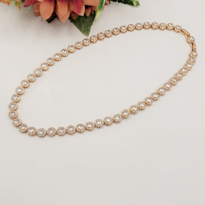 DELILAH Collier Tennis - Collana con Cubic Zirconia rotondi