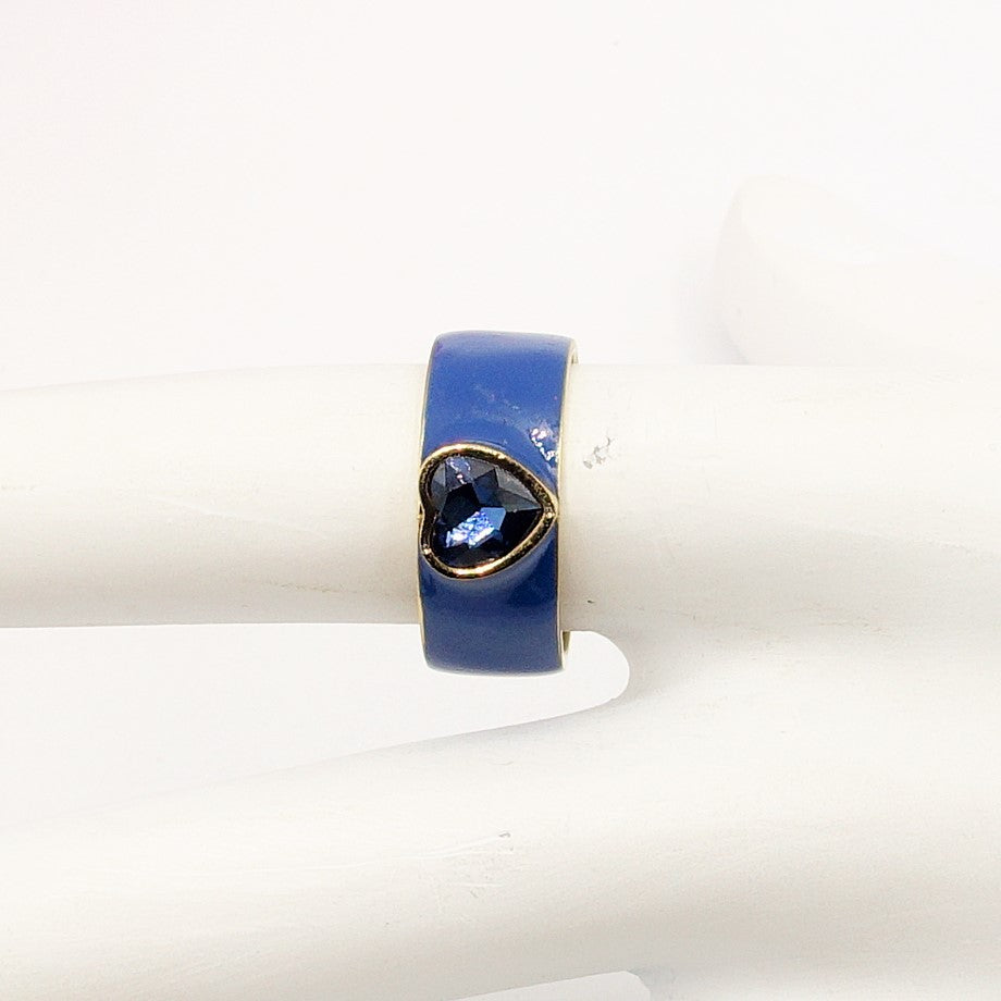 BELLE ~anello regolabile in ACCIAIO INOSSIDABILE con zircone a cuore