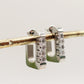 GILLIAN - ACCIAIO INOSSIDABILE ~ Orecchini squadrati con cubic zirconia