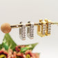 GILLIAN - ACCIAIO INOSSIDABILE ~ Orecchini squadrati con cubic zirconia