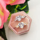 CHANTELLE ~ Anello regolabile TRILOGY con cubic zirconia a forma di cuore