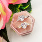 CHANTELLE ~ Anello regolabile TRILOGY con cubic zirconia a forma di cuore