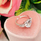 CHANTELLE ~ Anello regolabile TRILOGY con cubic zirconia a forma di cuore