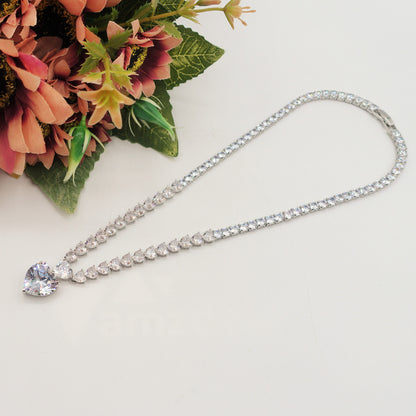 CHANTELLE big HEART  Collier Tennis - Collana con Cubic Zirconia a forma di cuore