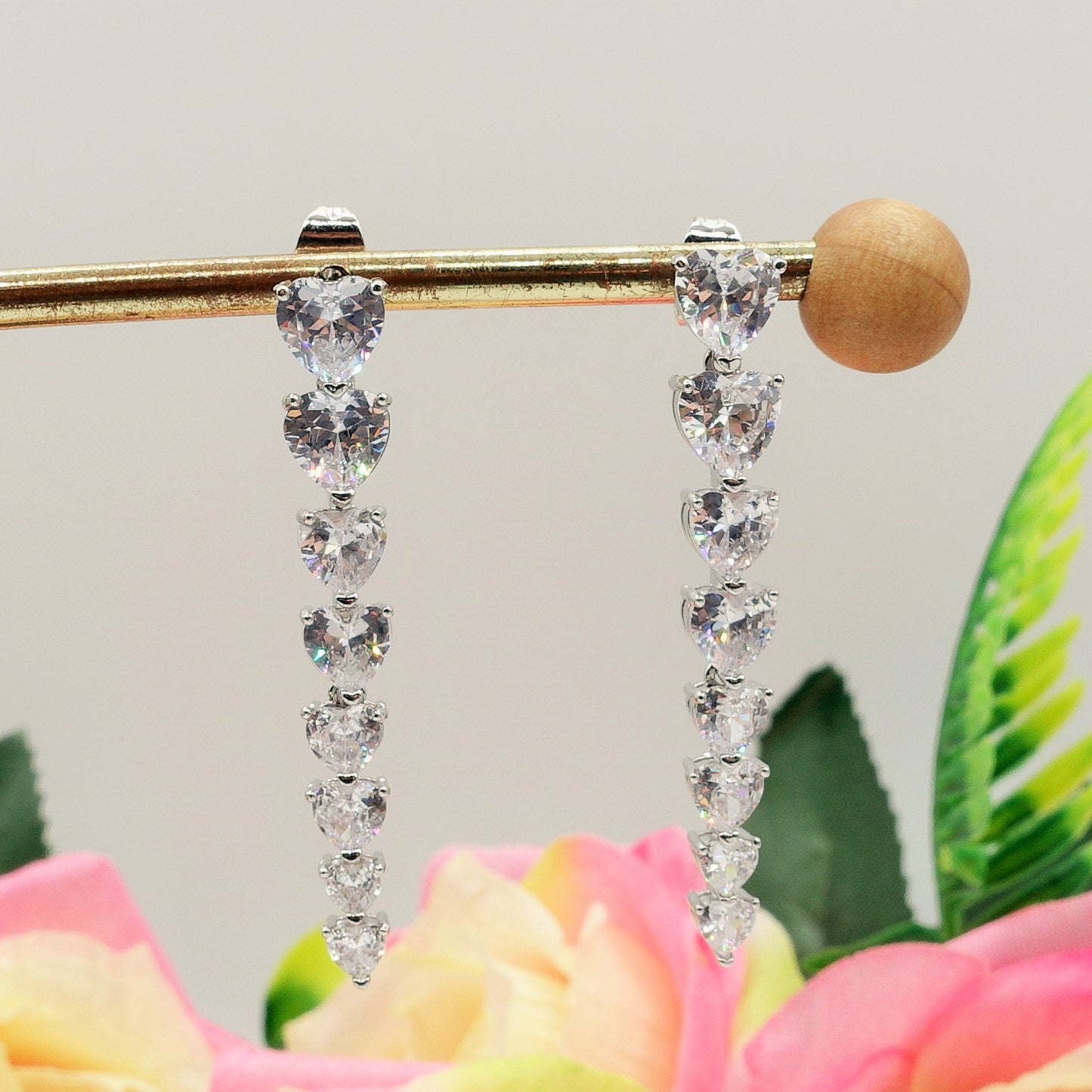 CHANTELLE - ORECCHINI con Cubic Zirconia a forma di cuore