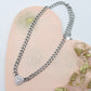 JASMINE ~ ACCIAIO INOSSIDABILE - collana choker in catena con Cubic zirconia a forma di cuore