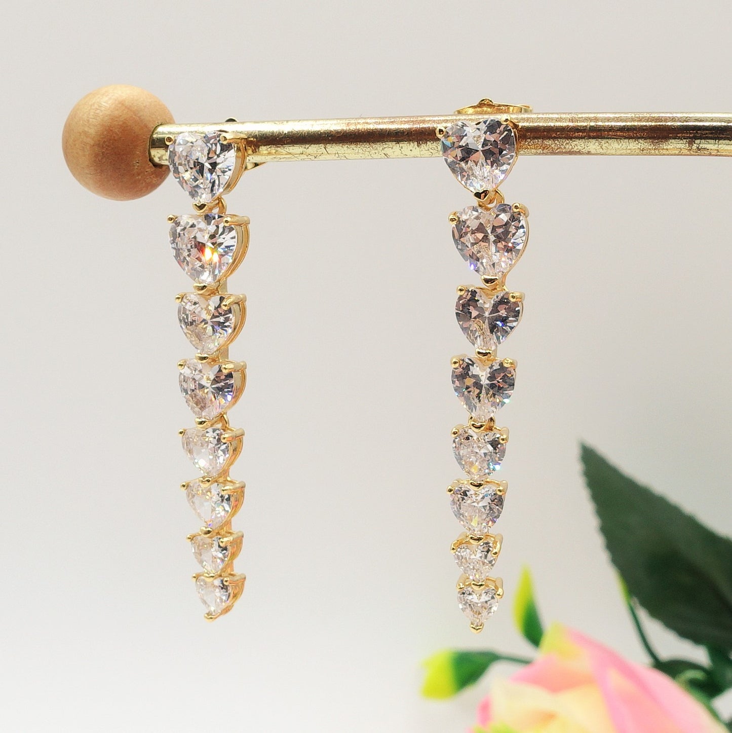 CHANTELLE - ORECCHINI con Cubic Zirconia a forma di cuore