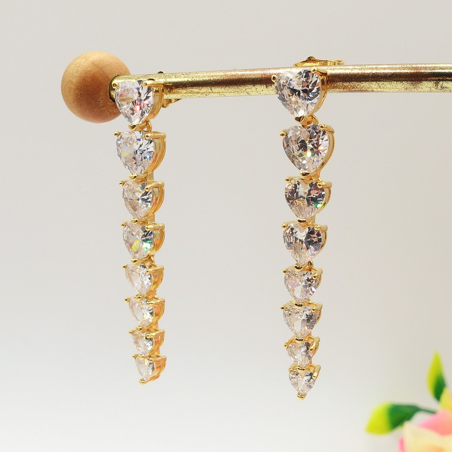 CHANTELLE - ORECCHINI con Cubic Zirconia a forma di cuore