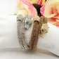 KALI ~ Bracciale snodato a pantera con cubic zirconia