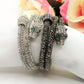 KALI ~ Bracciale snodato a pantera con cubic zirconia