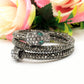 KALI ~ Bracciale snodato a pantera con cubic zirconia