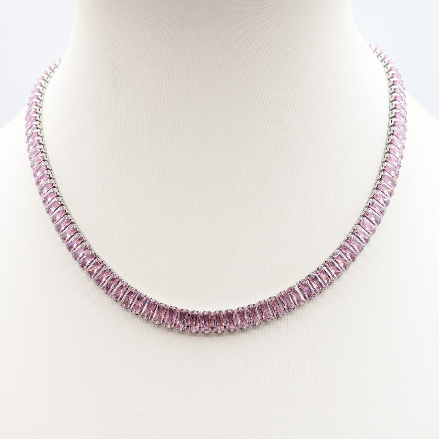 JULIANNE SET -acciaio inossidabile- set choker e bracciale tennis in cubic zirconia
