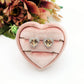 DIANA ~Orecchini a bottone con cubic zirconia a forma di cuore