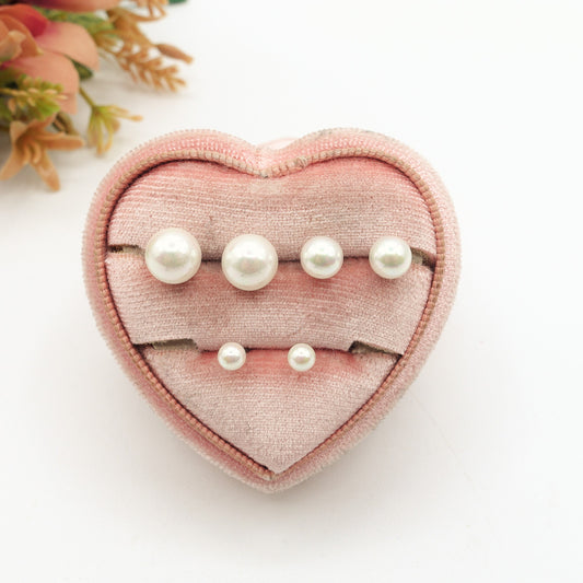 PEARLS DEGRADE' Set 3 Paia - Orecchini in perla 3 misura ACCIAIO inossidabile