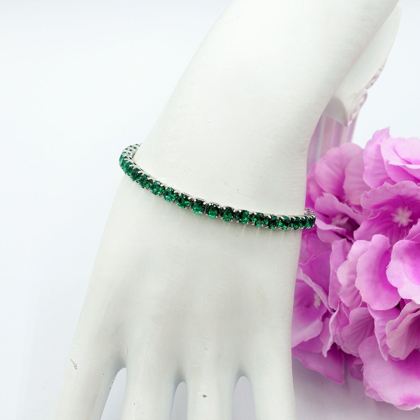 MAYA ~Rainbow-Bracciale tennis in Cubic Zirconia