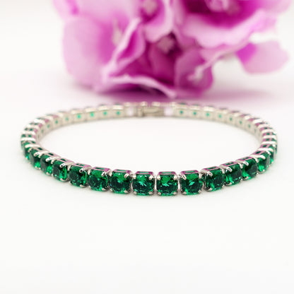 MAYA ~Rainbow-Bracciale tennis in Cubic Zirconia