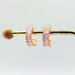 JULIANNE MINI - hoops 1.5 cm -orecchini a cerchio con zirconi a baguette