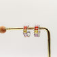 JULIANNE MINI - hoops 1.5 cm -orecchini a cerchio con zirconi a baguette