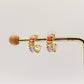 JULIANNE MINI - hoops 1.5 cm -orecchini a cerchio con zirconi a baguette