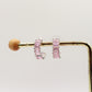 JULIANNE MINI - hoops 1.5 cm -orecchini a cerchio con zirconi a baguette