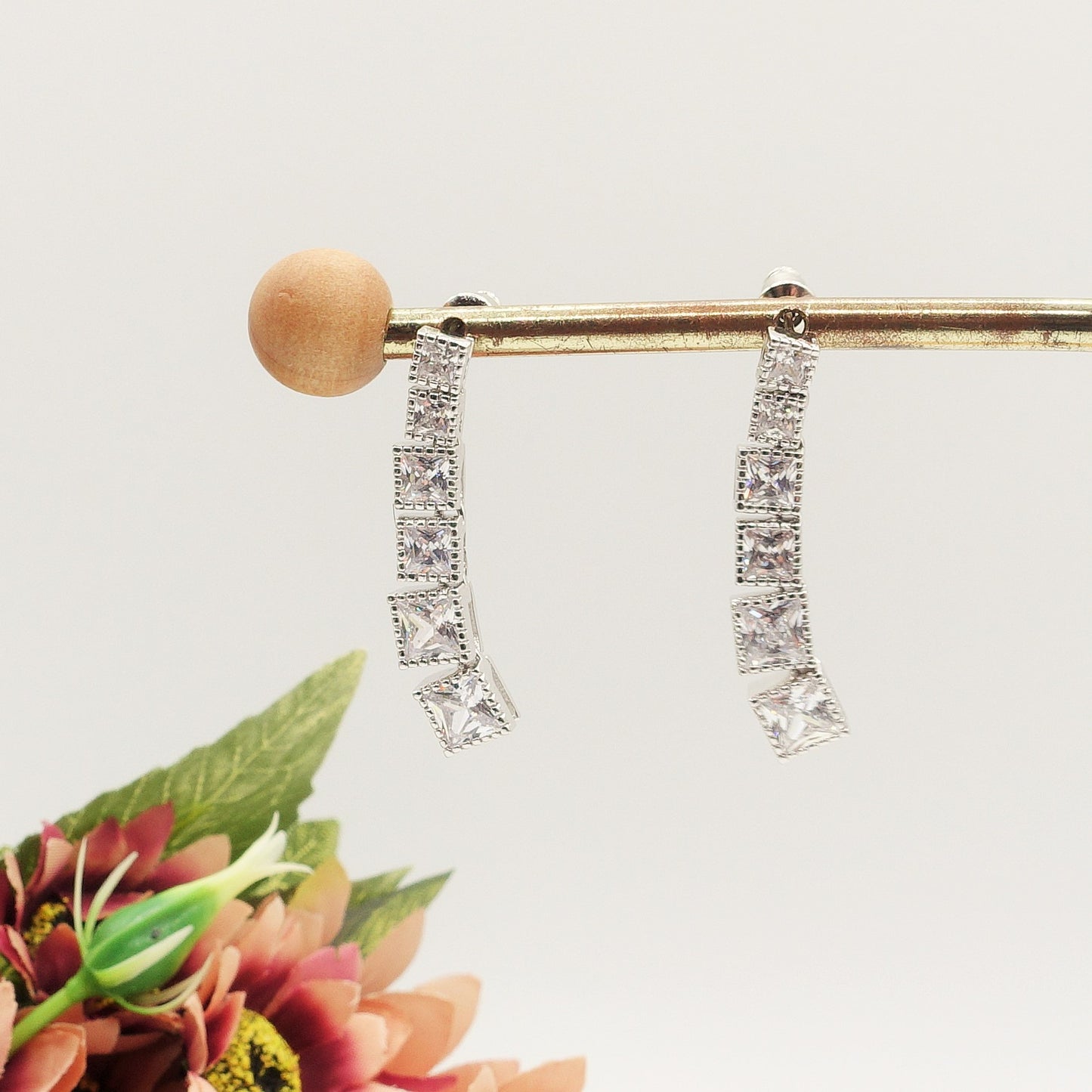 DEANNA SET Collier Tennis - Collana  e orecchini con Cubic Zirconia a forma di cuore