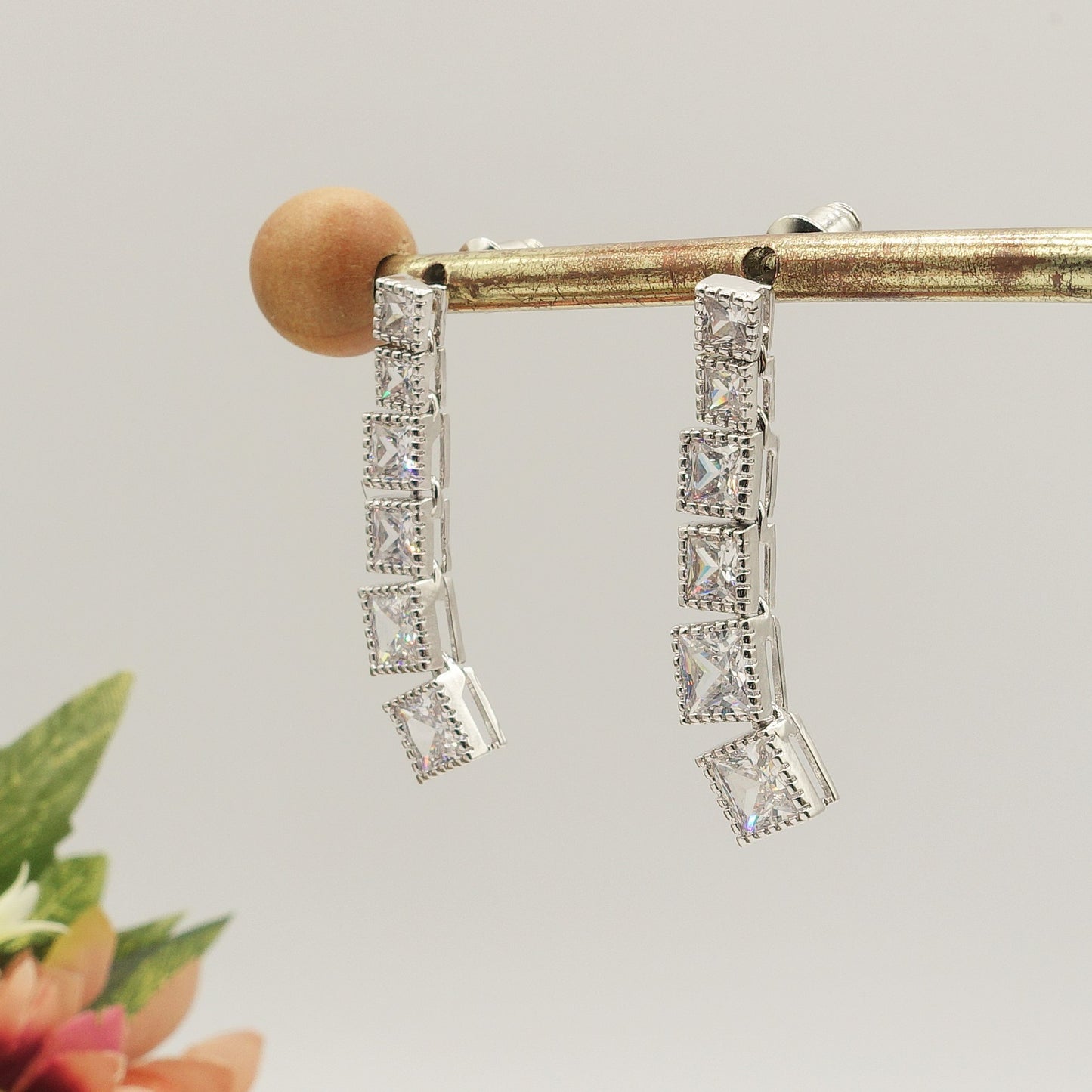 DEANNA SET Collier Tennis - Collana  e orecchini con Cubic Zirconia a forma di cuore