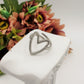 MANDY - ACCIAIO INOSSIDABILE ~ Anello regolabile con cubic zirconia a forma di cuore
