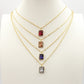 AGATA - ACCIAIO INOSSIDABILE- collana con pendente pietra in cubic zirconia