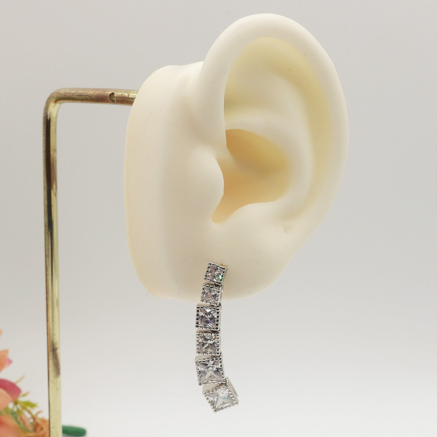 DEANNA SET Collier Tennis - Collana  e orecchini con Cubic Zirconia a forma di cuore