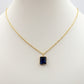 AGATA - ACCIAIO INOSSIDABILE- collana con pendente pietra in cubic zirconia