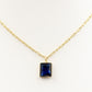 AGATA - ACCIAIO INOSSIDABILE- collana con pendente pietra in cubic zirconia