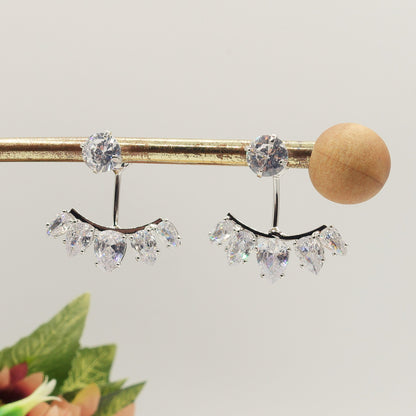 KIKA ~ Orecchini ear jacket in Cubic Zirconia