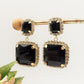 ARIEL SQUARE - Orecchini pendenti con pietre sfaccettate e Cubic Zirconia