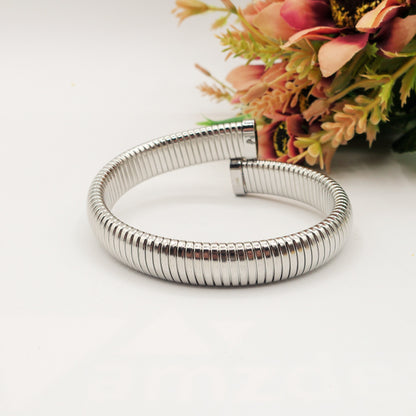 CASSANDRA ~ Acciaio Inossidabile-Bracciale TUBOGAS contrariè